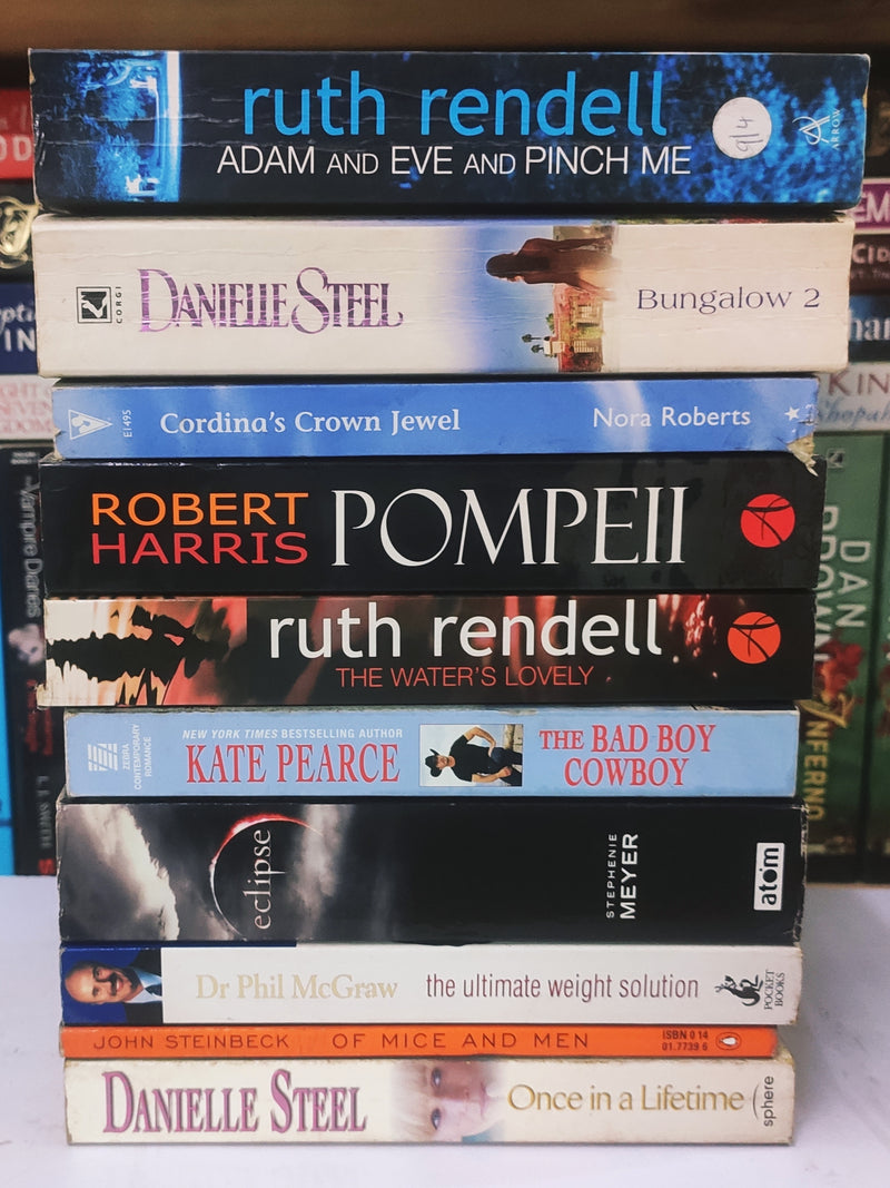Bestsellers Mixed Popular Fiction | Pack of 10 Books | Condition: Good | Free Bookmarks