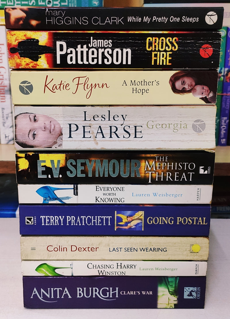Bestsellers Mixed Popular Fiction | Pack of 10 Books | Condition: Good | Free Bookmarks