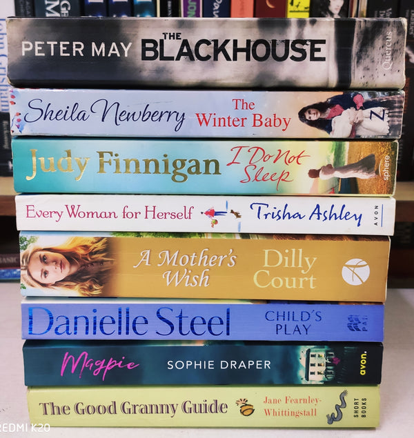 Bestsellers Mixed Popular Fiction | Pack of 8 Books | Condition: Good | Free Bookmarks