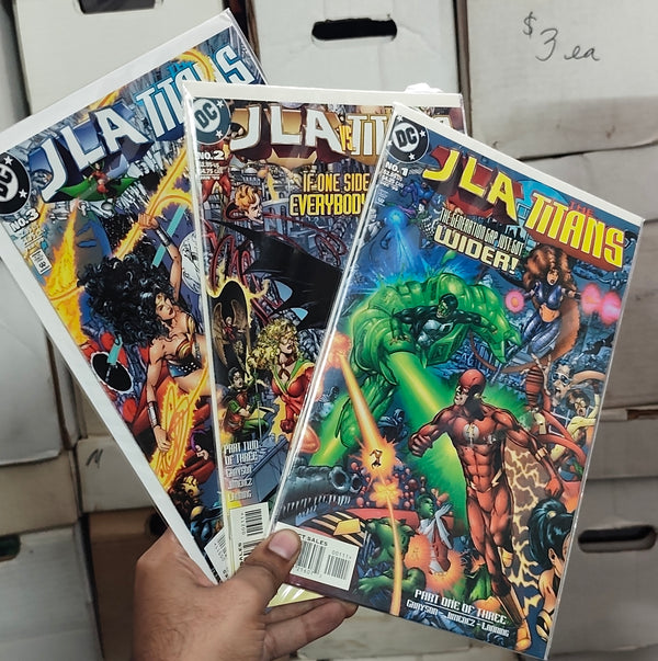 Full Set JLA vs Titans | Issue 1,2,3 | Set of 3 Books | Pub: DC Comics