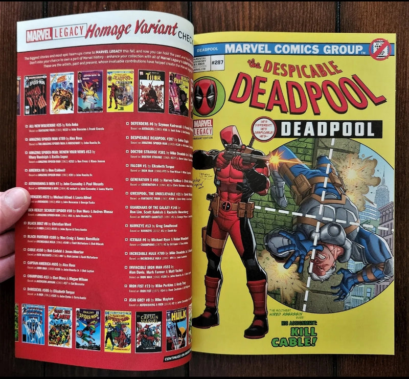 DESPICABLE DEADPOOL 287 (2017) - ASM 129 HOMAGE, Deadpool Kills Cable