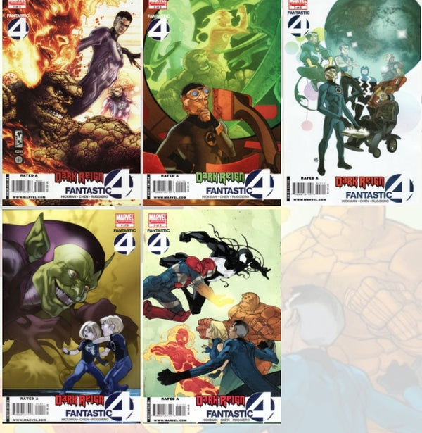 Dark Reign Fantastic four | Set of 1-5 Comics