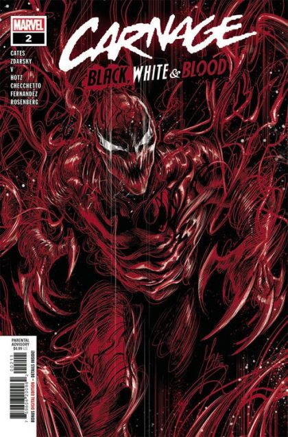 Carnage: Black, White & Blood Carnage Shark / My Red Hands / My Name is Carnage |  Issue#2A | Year:2021 | Series:  | Pub: Marvel Comics | Regular Marco Checchetto Cover