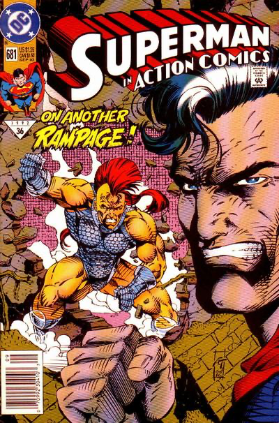 Action Comics, Vol. 1 Odds And ...Endings |  Issue#681B | Year:1992 | Series:  | Pub: DC Comics | Newsstand Edition