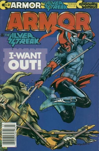 Armor, Vol. 1 (1985-1992) The Amazing Origin Of Armor Part 3, The Silver Streak |  Issue#3B | Year:1987 | Series:  | Pub: Continuity Comics | Newsstand Edition