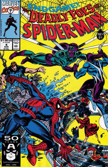 The Deadly Foes of Spider-Man While The City Screams |  Issue#4A | Year:1991 | Series: Spider-Man | Pub: Marvel Comics | Direct Edition