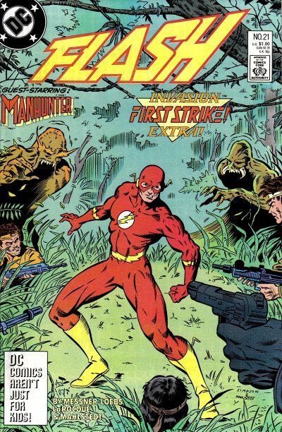 Flash, Vol. 2 Invasion - Invaded Lives, Invaded Lives, pt 1 |  Issue#21A | Year:1988 | Series: Flash | Pub: DC Comics | Direct Edition