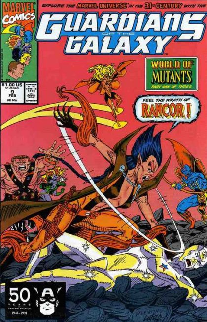 Guardians of the Galaxy, Vol. 1 ...And Rancor Is Her Name O |  Issue#9A | Year:1990 | Series: Guardians of the Galaxy | Pub: Marvel Comics | Direct Edition