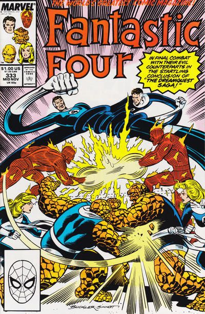 Fantastic Four, Vol. 1 The Dream Is Dead |  Issue#333A | Year:1989 | Series: Fantastic Four | Pub: Marvel Comics | Direct Edition
