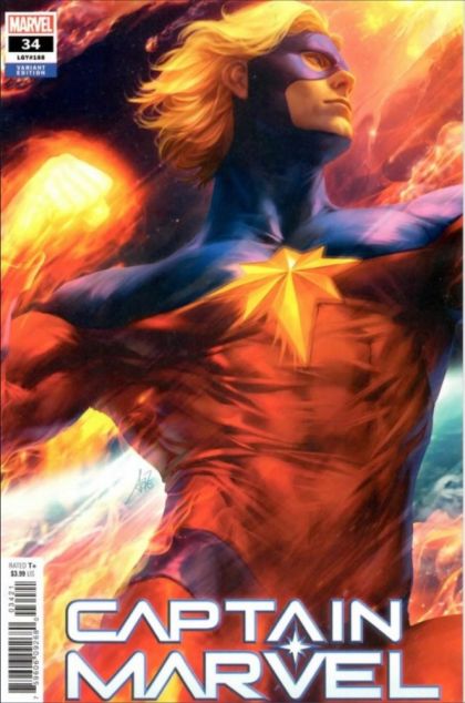 Captain Marvel, Vol. 11 The Last Of The Marvels |  Issue#34B | Year:2021 | Series: Captain Marvel | Pub: Marvel Comics | Artgerm Teaser Variant