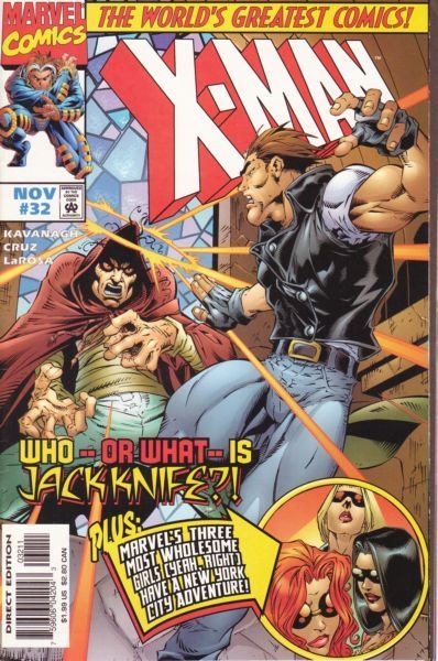 X-Man Catching Up From Behind |  Issue#32A | Year:1997 | Series: X-Men | Pub: Marvel Comics | Direct Edition