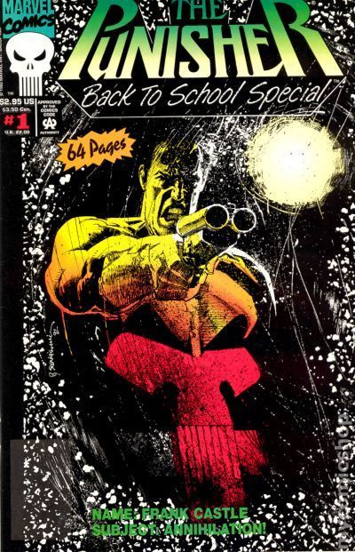 Punisher Back To School Special The Sinner; Mott Haven 10454; Child's Play; Back to School |  Issue#1A | Year:1992 | Series: Punisher | Pub: Marvel Comics | Direct Edition