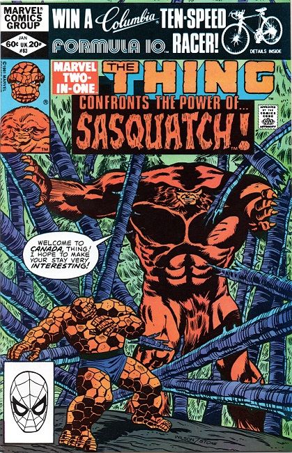 Marvel Two-In-One, Vol. 1 Where Stalks The Sasquatch! |  Issue#83A | Year:1982 | Series: Marvel Two-In-One | Pub: Marvel Comics | Direct Edition