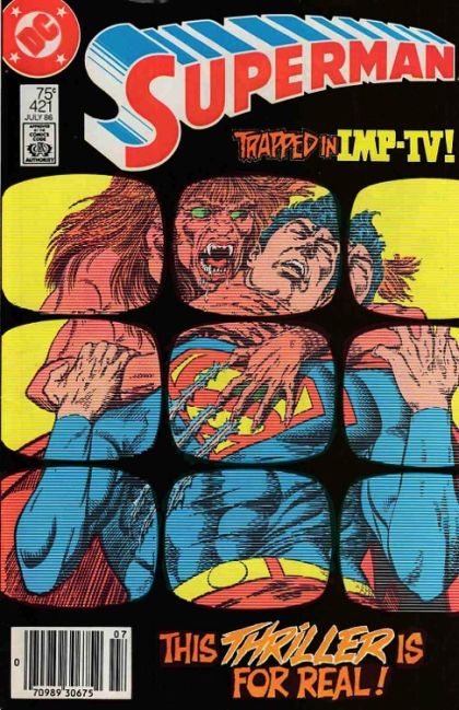Superman, Vol. 1 Superman Is Trapped In Imp-TV |  Issue#421B | Year:1986 | Series: Superman | Pub: DC Comics | Newsstand Edition