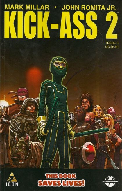 Kick-Ass, Vol. 2  |  Issue#3 | Year:2011 | Series: Kick-Ass | Pub: Marvel Comics | John Romita Jr. Regular Cover