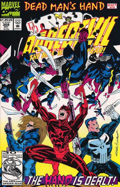 Daredevil, Vol. 1 Dead Man's Hand - Part 7: Cards On The Table |  Issue#309A | Year:1992 | Series: Daredevil | Pub: Marvel Comics | Direct Edition
