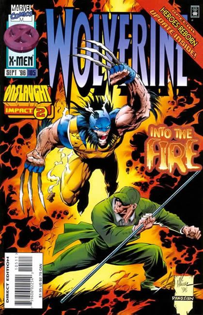 Wolverine, Vol. 2 Onslaught - Faces In The Fire |  Issue#105A | Year:1996 | Series: Wolverine | Pub: Marvel Comics |