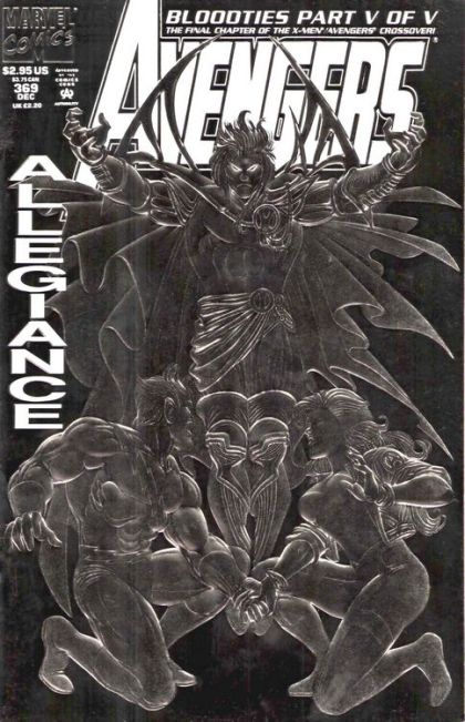 The Avengers, Vol. 1 Bloodties - Part V |  Issue#369A | Year:1993 | Series: Avengers | Pub: Marvel Comics | Embossed Platinum Foil Cover
