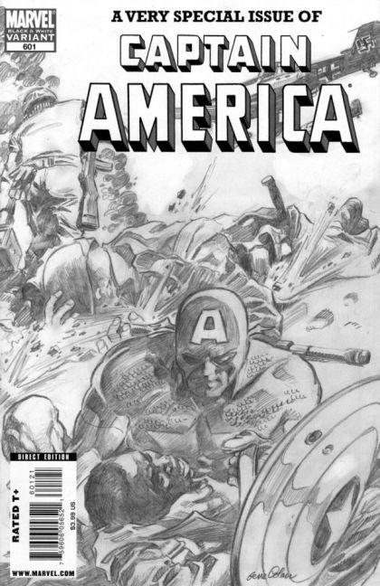 Captain America, Vol. 5 Red, White and Blue-Blood |  Issue#601B | Year:2009 | Series: Captain America | Pub: Marvel Comics | Gene Colan Sketch Variant