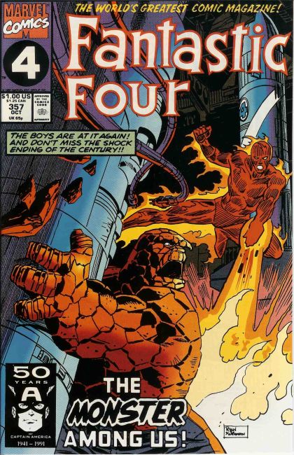 Fantastic Four, Vol. 1 The Monster Among Us! |  Issue#357A | Year:1991 | Series: Fantastic Four | Pub: Marvel Comics | Direct Edition