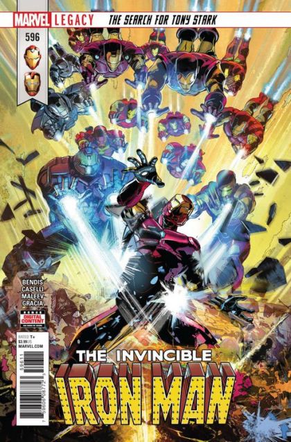 Invincible Iron Man, Vol. 3 The Search for Tony Stark, Part Four |  Issue#596A | Year:2018 | Series: Iron Man | Pub: Marvel Comics | Regular Mike Deodato Jr Cover