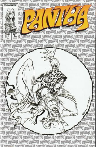 Pantha, Vol. 2 (Dynamite Entertainment)  |  Issue#1T | Year:2022 | Series:  | Pub: Dynamite Entertainment | Jamie Biggs B&W McFarlane Homage Cover
