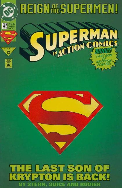 Action Comics, Vol. 1 Reign of the Supermen - Born Again |  Issue#687C | Year:1993 | Series:  | Pub: DC Comics | Collector's Edition