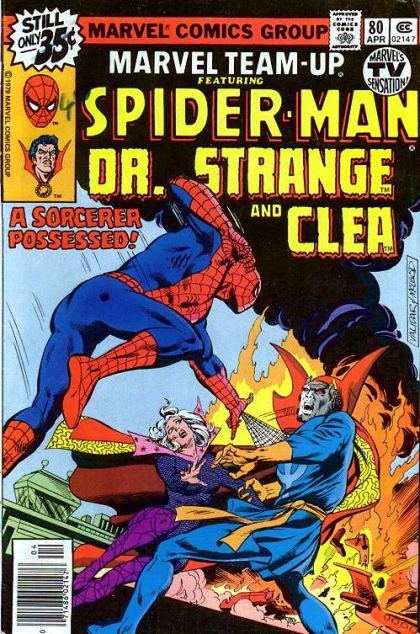 Marvel Team-Up, Vol. 1 Spider-Man, Dr. Strange, and Clea: A Sorcerer Possessed! |  Issue#80A | Year:1979 | Series: Marvel Team-Up | Pub: Marvel Comics | Regular Edition