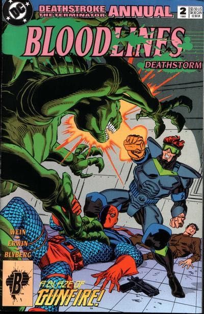 Deathstroke, The Terminator Annual Bloodlines - A Blaze Of... Gunfire |  Issue#2 | Year:1993 | Series: Deathstroke | Pub: DC Comics |