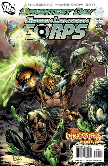 Green Lantern Corps, Vol. 1 Brightest Day - The Weaponer, Part Three |  Issue#55A | Year:2010 | Series: Green Lantern | Pub: DC Comics | Tyler Kirkham Regular
