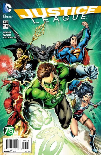 Justice League, Vol. 1 Darkseid War, Chapter Four: The Death of Darkseid |  Issue#44B | Year:2015 | Series: Justice League | Pub: DC Comics | Green Lantern 75th Anniversary Variant
