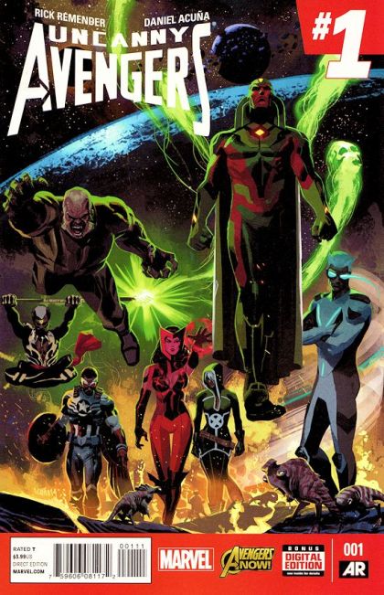 Uncanny Avengers, Vol. 2 Counter-Evolutionary, Part 1 |  Issue#1A | Year:2015 | Series: Avengers | Pub: Marvel Comics | Regular Daniel Acuña Cover