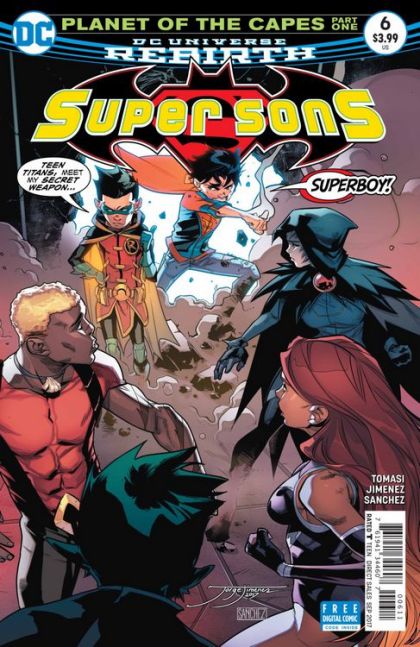 Super Sons Planet of the Capes, Part 1 |  Issue#6A | Year:2017 | Series:  | Pub: DC Comics | Jorge Jimenez Regular Cover
