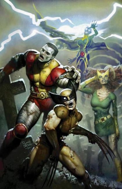 X-Men, Vol. 4 Empyre - Fire |  Issue#10J | Year:2020 | Series:  | Pub: Marvel Comics | RYAN BROWN ZOMBIES Exclusive Virgin Variant