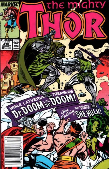 Thor, Vol. 1 Acts of Vengeance - Two Dooms To Destroy Me |  Issue#410B | Year:1989 | Series: Thor | Pub: Marvel Comics | Newsstand Edition