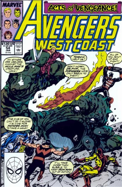 The West Coast Avengers, Vol. 2 Acts of Vengeance - The Troubled Earth |  Issue#54A | Year:1989 | Series:  | Pub: Marvel Comics | Direct Edition