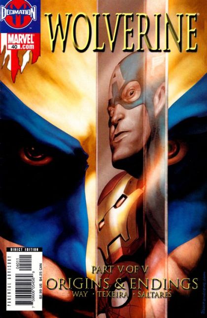 Wolverine, Vol. 3 Decimation - Origins & Endings, Part V |  Issue#40A | Year:2006 | Series: Wolverine | Pub: Marvel Comics | Direct Edition