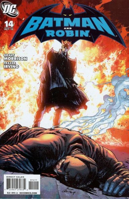 Batman and Robin, Vol. 1 Batman and Robin Must Die!, Part Two: The Triumph of Death |  Issue#14A | Year:2010 | Series: Batman | Pub: DC Comics | Frank Quitely Regular Cover