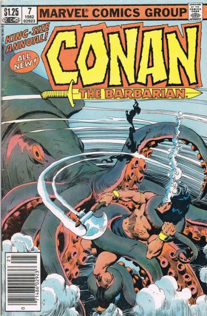 Conan the Barbarian Annual Red Shadows And Black Kraken! |  Issue#7C | Year:1982 | Series: Conan | Pub: Marvel Comics | Canadian Price Variant