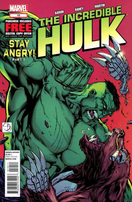 The Incredible Hulk, Vol. 3 Stay Angry!, Part Three |  Issue#10A | Year:2012 | Series: Hulk | Pub: Marvel Comics | Direct Edition