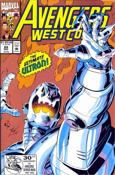 The West Coast Avengers, Vol. 2 Ultron Unbound!!! |  Issue#89A | Year:1992 | Series:  | Pub: Marvel Comics | Direct Edition