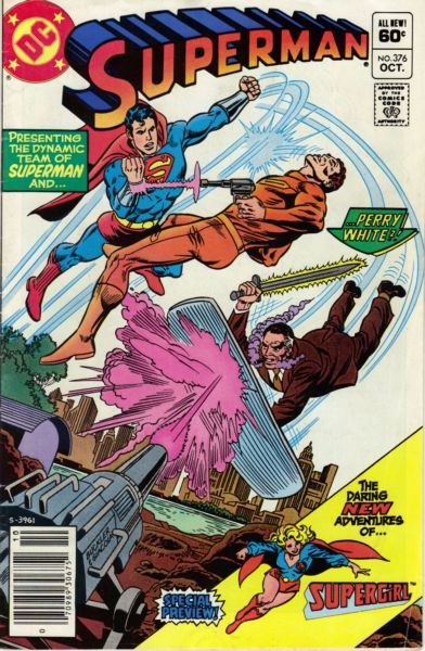 Superman, Vol. 1 The Ozone-Master Comes Calling; Supergirl |  Issue#376B | Year:1982 | Series: Superman | Pub: DC Comics | Newsstand Edition