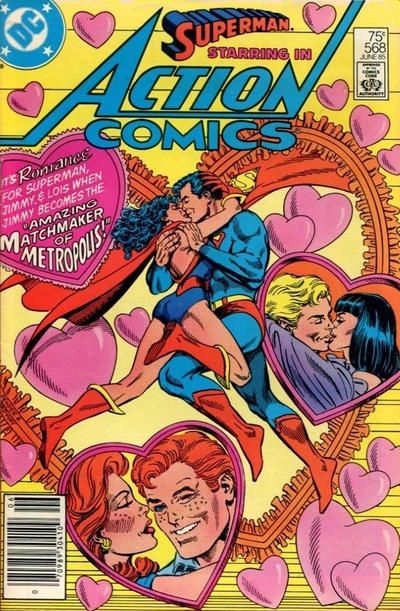 Action Comics, Vol. 1 Disappearing Act!; The Amazing Matchmaker of Metropolis! |  Issue#568B | Year:1985 | Series:  | Pub: DC Comics | Newsstand Edition