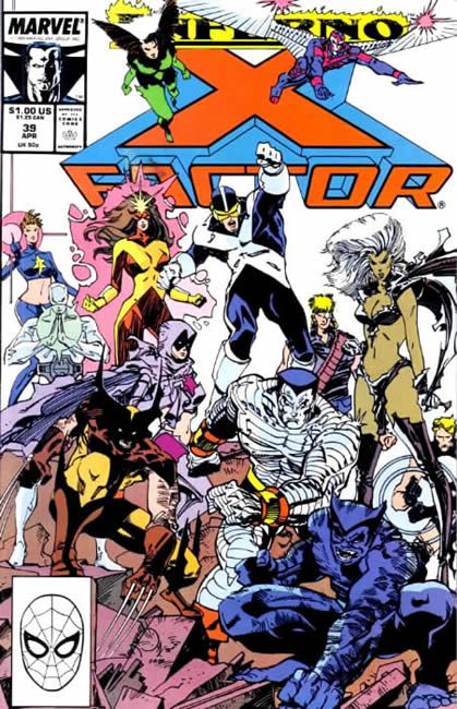 X-Factor, Vol. 1 Inferno - Ashes to Ashes |  Issue#39A | Year:1988 | Series: X-Factor | Pub: Marvel Comics | Direct Edition