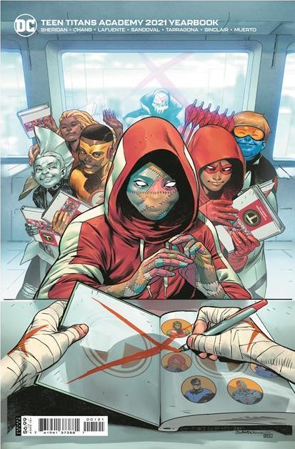 Teen Titans Academy 2021 Yearbook Stitch, In Time / Five More MInutes / Mothers, Brothers, Kittens, and Cake / Extrication |  Issue
