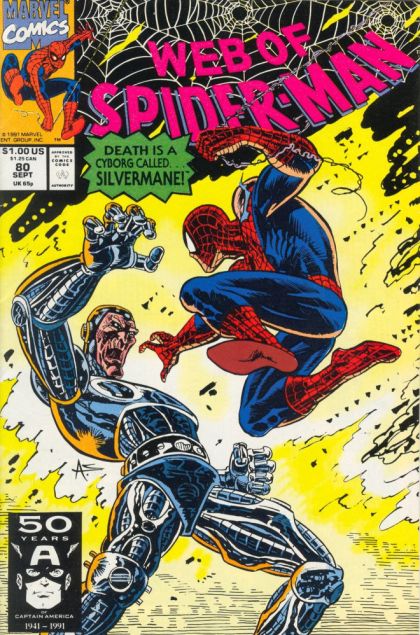 Web of Spider-Man, Vol. 1 This Blood Is My Blood |  Issue#80A | Year:1991 | Series: Spider-Man | Pub: Marvel Comics | Direct Edition