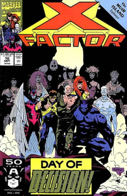 X-Factor, Vol. 1 The Muir Island Saga - Epilogue: Leeegggiiioonn |  Issue#70A | Year:1991 | Series: X-Factor | Pub: Marvel Comics | Direct Edition