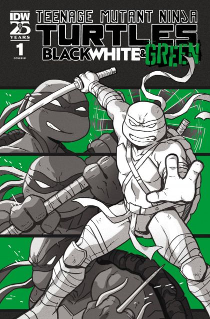 Teenage Mutant Ninja Turtles: Black, White & Green  |  Issue#1C | Year:2024 | Series: Teenage Mutant Ninja Turtles | Pub: IDW Publishing | Paulina Ganucheau Variant (1:10)