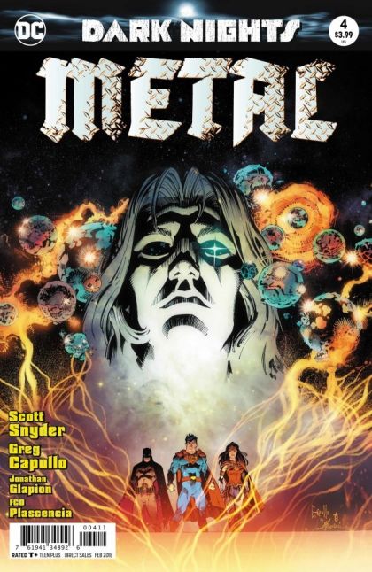 Dark Nights: Metal Dark Nights: Metal - Dark Nights: Metal, Part 4 |  Issue#4A | Year:2017 | Series:  | Pub: DC Comics | Regular Greg Capullo & Jonathan Glapion Cover
