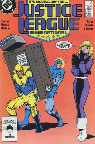 Justice League / International / America Moving Day / Old News |  Issue#8A | Year:1987 | Series: Justice League | Pub: DC Comics | Direct Edition